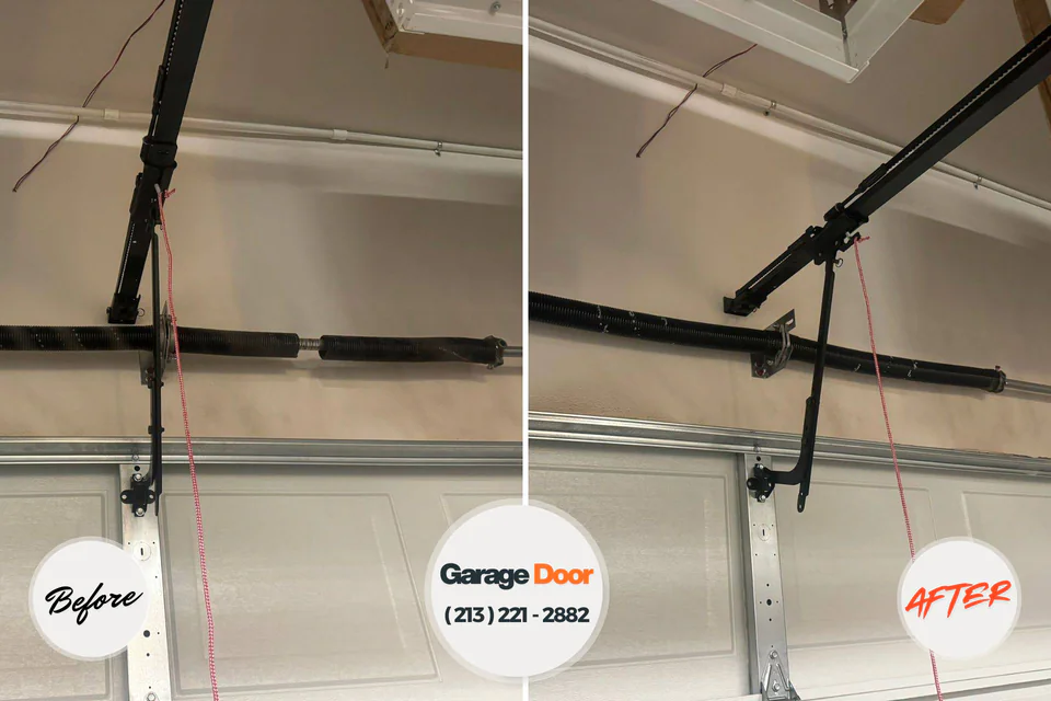 Before and after: garage door repair Reynolds Heights, PA